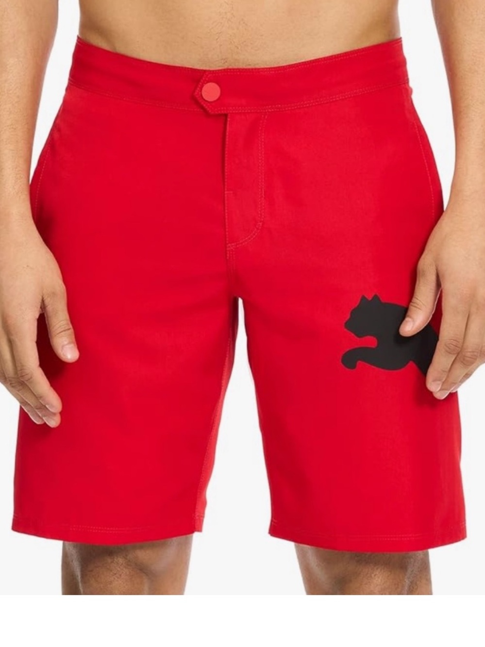 PUMA 34 Board Shorts Essential Core Board Short in High Risk Red 20” NWT